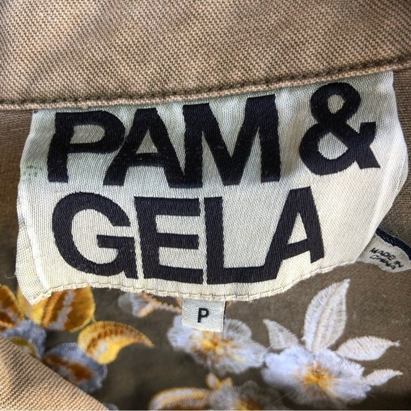 Pam & Gela Utility Embroidered Floral Print Jacket - Picture 8 of 15